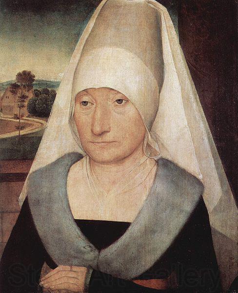 Hans Memling Portrait of an old woman. France oil painting art